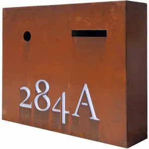 Corten steel letter boxes for sale waterproof sale cn hen Decorations Apartment pre rust sale garden hotel restaurant home