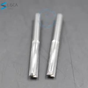 Herramientas de corte de carburo de torno CNC, cortador de extremo de flauta para madera, 6mm, corte arriba y abajo, 2