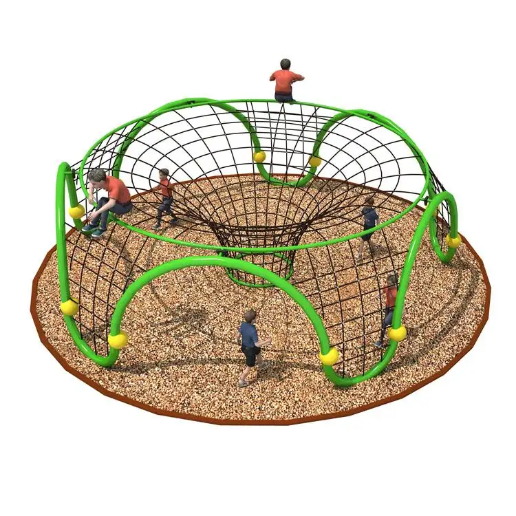 आउटडोर साहसिक खिलौने खेल का मैदान बच्चों के लिए बुना हुआ रस्सी चढ़ाई नेट