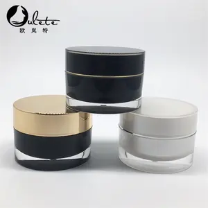 Black Round cream jar acrylic cosmetic 15g,30g,50g, for man