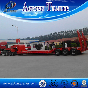 Chine aotong brand <span class=keywords><strong>new</strong></span> tri-essieu surbaissée remorque, Faible lit remorque avec extension latérale - Product Image 6