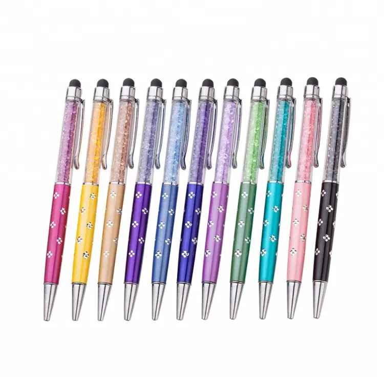 Yanhua Marke schöne phantasie farbe metall kugelschreiber kreative stift mit polka dot