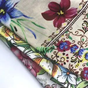 Shaoxing textil moda Floral patrón tejido de rayón viscosa impreso 100% tela de rayón