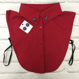 Blusa <span class=keywords><strong>de</strong></span> solapa con cuello falso para mujer, Collar desmontable informal, accesorios <span class=keywords><strong>de</strong></span> ropa para mujer, <span class=keywords><strong>camisa</strong></span>, Collar y pendientes falsos - Product Image 2