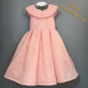 Abito da sera per bambine in damasco di alta qualità - Product Image 4