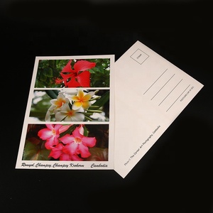 OEM de felicitación gracias tarjetas de impresión DE PAISAJE DE LA LAMINACIÓN brillante de colorantes de papel de tarjetas postales para las colecciones - Product Image 4