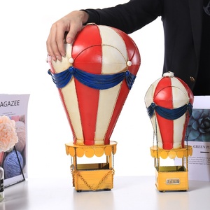 Vintage Ferro Metallo Artigianato Antico Metallo <span class=keywords><strong>di</strong></span> Arte Decorativa Hot Air Balloon Modello Prop Decorazione Del Mestiere Appeso Ornamento <span class=keywords><strong>Negozio</strong></span> - Product Image 3