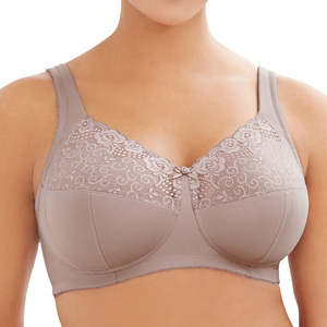 <span class=keywords><strong>Soutien</strong></span>-<span class=keywords><strong>Gorge</strong></span> <span class=keywords><strong>sans</strong></span> Armature en Coton Femme, Confortable, Respirant, Bonnet Complet, Taille Plus, en Dentelle, pour Adultes - Product Image 2