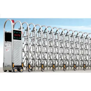 trackless industrial stainless steel folding gate price