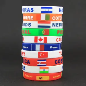 Rusland Country Vlaggen Sport Polsband Voetbalfans Siliconen Armband Souvenir Cadeau Maken Machine Guangzhou