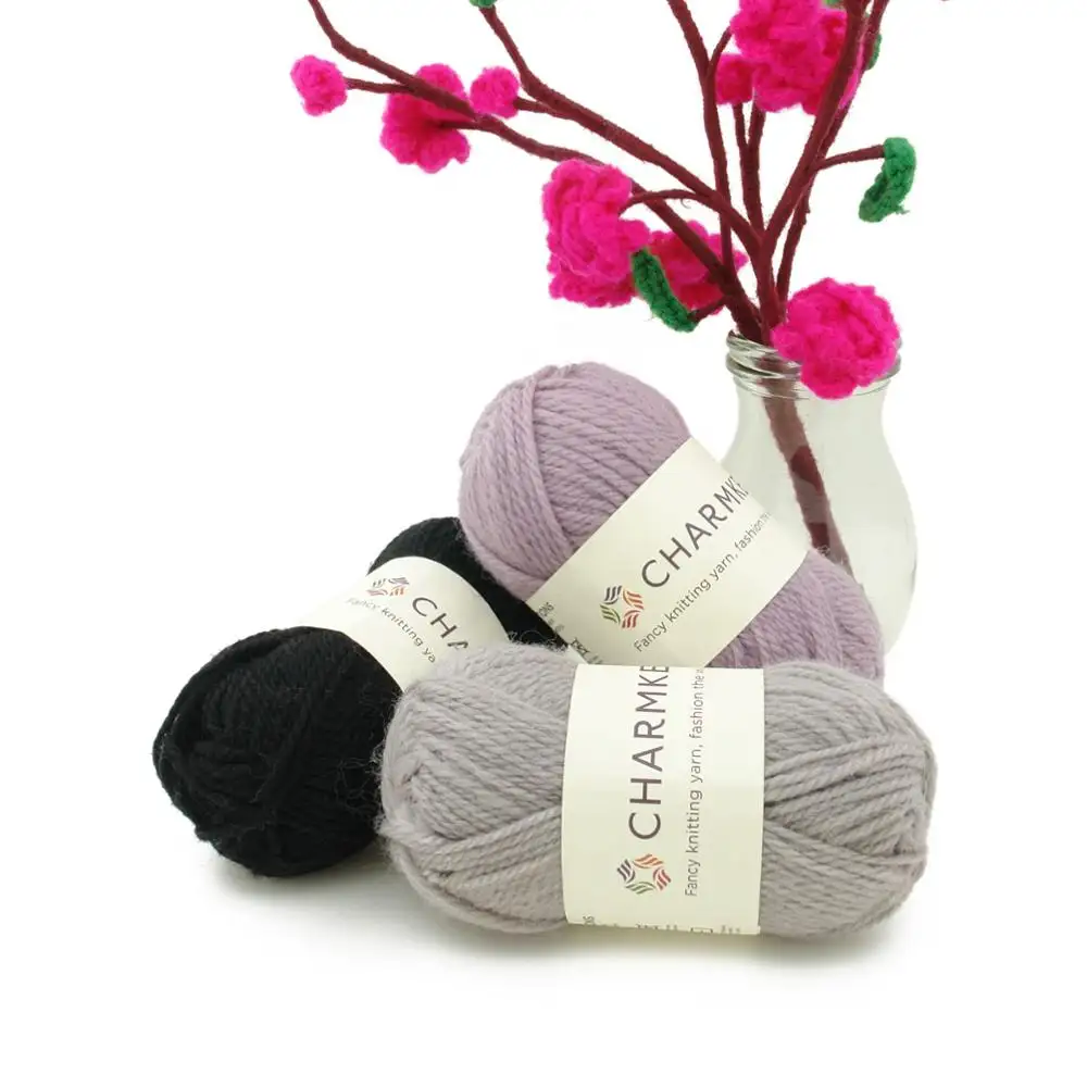 CHARMKEY wholesale wool knitting double twisted yarn for sweater knitting