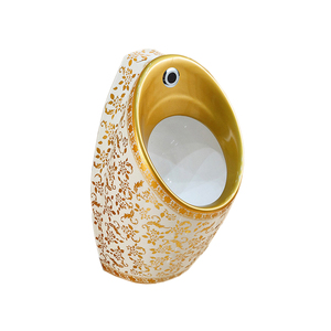 Baño de lujo Enchapado urinario de cerámica auto Lavado oro montaje de pared urinario - Product Image 1