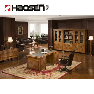 Fábrica suprimentos 0820 Modern madeira perna l forma executiva mesa escritório mesa design