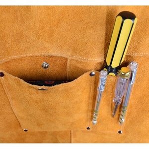 Custom Wärme Beständig Gelb Kuh Leder Schweißen Schürze für Industrielle Arbeit - Product Image 6