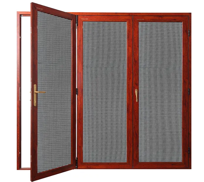 aluminum security screen door and window Bi-fold folding aluminum door with fly screen design for home balcony