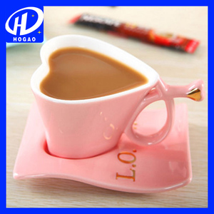 Blanco Azul Rosa <span class=keywords><strong>En</strong></span> Forma de Corazón Creativo De Cerámica taza de Café Taza de Leche Taza Del Regalo 120 ML - Product Image 5