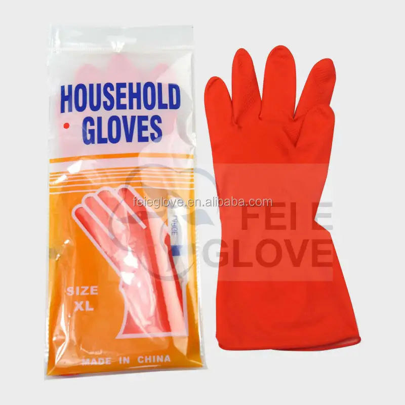 household latex gloves red color/have other colors also