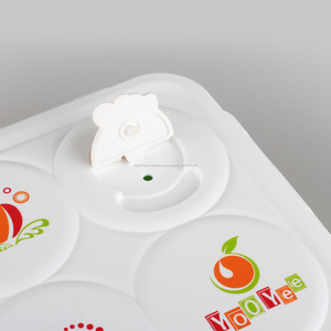 Haute qualité <span class=keywords><strong>3</strong></span> compartiment boîte à Lunch <span class=keywords><strong>Bento</strong></span> boîte cuillère en plastique contenant - Product Image 2