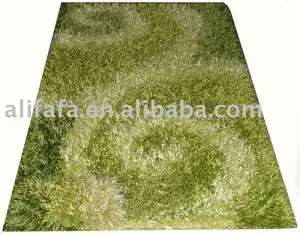 ירוק זיון שטיח עם עיצוב מודרני לסלון