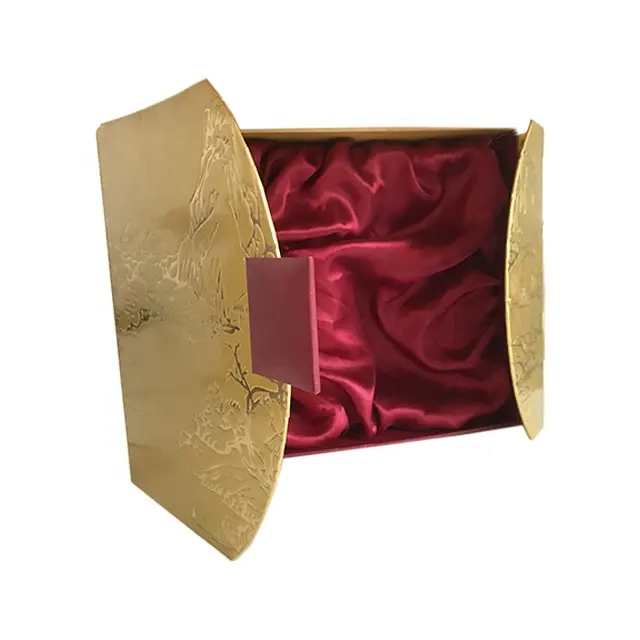Embossing pattern hot stampting foil logo magnetic lid custom luxury gift hard paper box for bird nest