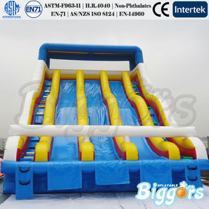 double slide <span class=keywords><strong>lane</strong></span> toboggan gonflable pour piscine - Product Image 5
