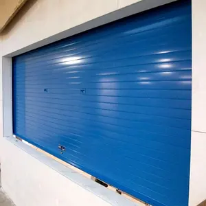 Automático de grano de madera de persiana aluminio puertas Control remoto de hasta 9x8 puertas de garaje eléctrico rollo puerta superior