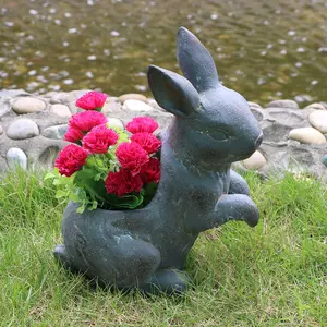 Pot de fleur décoration lapin animal pot de fleur décoration de jardin