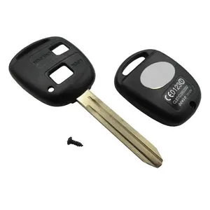 Toyot 2 botões do controle remoto chave em branco substituição shell com lâmina TOY43
