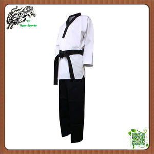 Uniformes de Taekwondo con Logotipo Personalizado en la Parte Delantera para Adultos Unisex Duraderos de Poliéster/Algodón Ligeros - Product Image 3