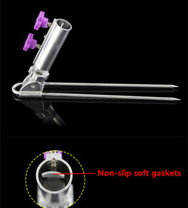 Yinyyou — <span class=keywords><strong>Support</strong></span> réglable de <span class=keywords><strong>canne</strong></span> à pêche en acier inoxydable, socle avec insertion de au sol - Product Image 5
