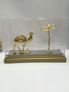 24K GOLDEN PLATING CAMEL AND PALM TREE arabic traditional gifts