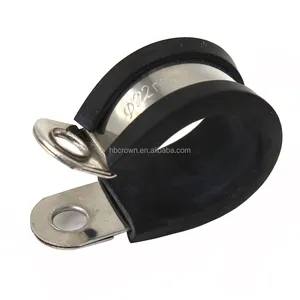 High Quality P Type Cable Rubber Lined Hose Clamp For Fixing