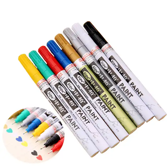 White Paint Pens Acrylic Permanent Marker 0.7mm Fine Point Opaque