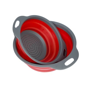 Multifunctional Plastic Kitchen Collapsible <strong>Sink</strong> Bowl Drain <strong>Basket</strong> Silicone Collapsible Colander Set Folding Vegetable <strong>Strainer</strong> - Product Image 2
