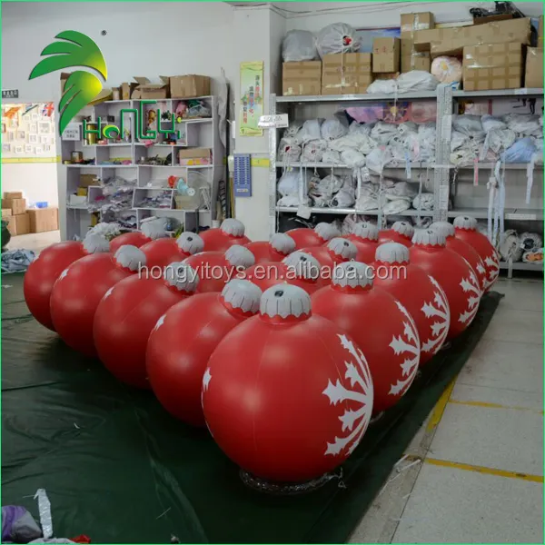 Bola inflável enfeites de natal, enfeites de enfeite infláveis com estilo de design popular e bonito, bolas penduradas de neve para natal