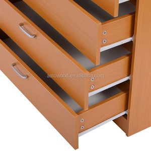 Commode simple en mélamine de 5 tiroirs, commode moderne, couleur imitation bois, bon marché - Product Image 5