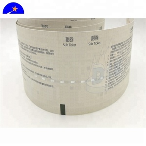 Impression de billets de sécurité anti-falsification avec billet de <span class=keywords><strong>concert</strong></span> à fil de fibres invisibles avec impression sur feuille d'aluminium et code à barres, billet de stationnement - Product Image 2
