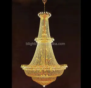 Grande lampadario di design prezzo all'ingrosso moderno lampadario dorato cristallo prismi brillante lampadario di cristallo lampada per la vendita calda
