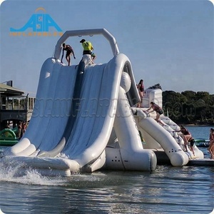 Lớn Aqua <span class=keywords><strong>Fun</strong></span> Park Vui Chơi <span class=keywords><strong>Inflatable</strong></span> Floating <span class=keywords><strong>Slide</strong></span>/<span class=keywords><strong>Inflatable</strong></span> Leo Nước Trượt Để Bán - Product Image 1
