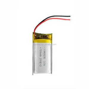 Batería de litio recargable de polímero de litio para sistema de juegos digital, batería pequeña de ciclo largo de 401235, 120mah, 3,7 v