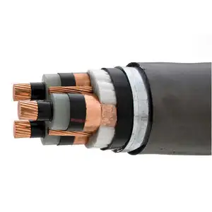 3.6/6 (7.2) kV 1x630mm CU/XLPE/CWS/PVC/AWA/PVC Power Cable N2XSRY IEC 60502