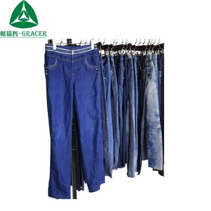 Las mujeres stretch slim de cintura alta pantalones de lápiz se <span class=keywords><strong>jean</strong></span> pantalones de ropa de segunda mano ropa de Singapur - Product Image 3