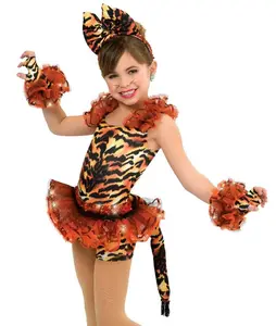 The New Animal Children's Clothing Animal Print Dress Tiger Print Costumes CJ-016