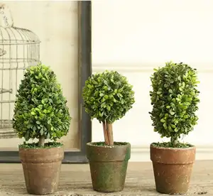 1セット3ボタンミニ人工植物装飾装飾鉢植えリビングルームホームオフィス卸売RetaiL