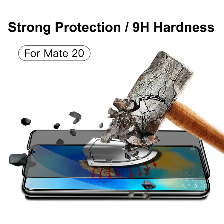 New Design For Huawei Mate 20 Lite Pro Privacy Anti-spy Tempered Glass Screen Protector 9H Screen Film