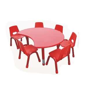 Los niños mesa y silla de jardín de infantes de la guardería muebles preescolar guardería los niños de plástico de silla