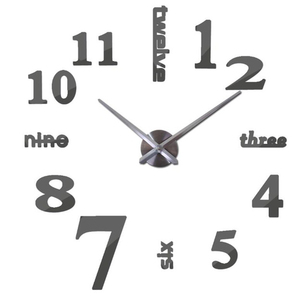 <span class=keywords><strong>Horloge</strong></span> murale géante en acrylique de grande taille avec chiffres romains décoratifs en 3D DIY Zogift Preciser - Product Image 5