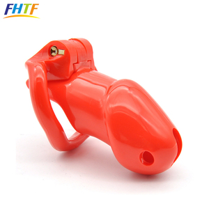 V2 100% مواد من الصمغ البلاستيك قفص قفص ذكر العفة جهاز - Product Image 3