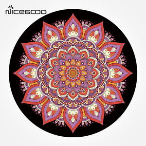 Vendita calda <span class=keywords><strong>di</strong></span> colore completo <span class=keywords><strong>di</strong></span> sublimazione stampato in microfibra nero yoga mat in pelle scamosciata meditazione rotondo stuoia <span class=keywords><strong>di</strong></span> yoga - Product Image 5