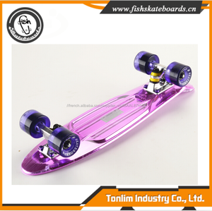 Chrome pont longboard en plastique mini planche à roulettes poissons <span class=keywords><strong>logo</strong></span> cruiser skate board - Product Image 1